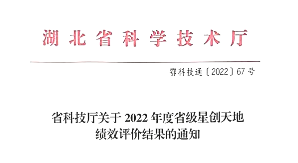 省科技厅关于2022年度省级星创天地绩效评价结果的通知