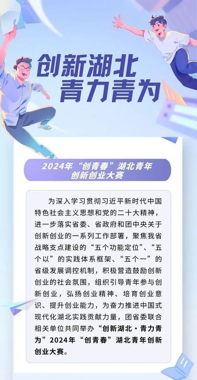“创新湖北·青力青为”——2024年“创青春”湖北青年创新创业大赛来啦！